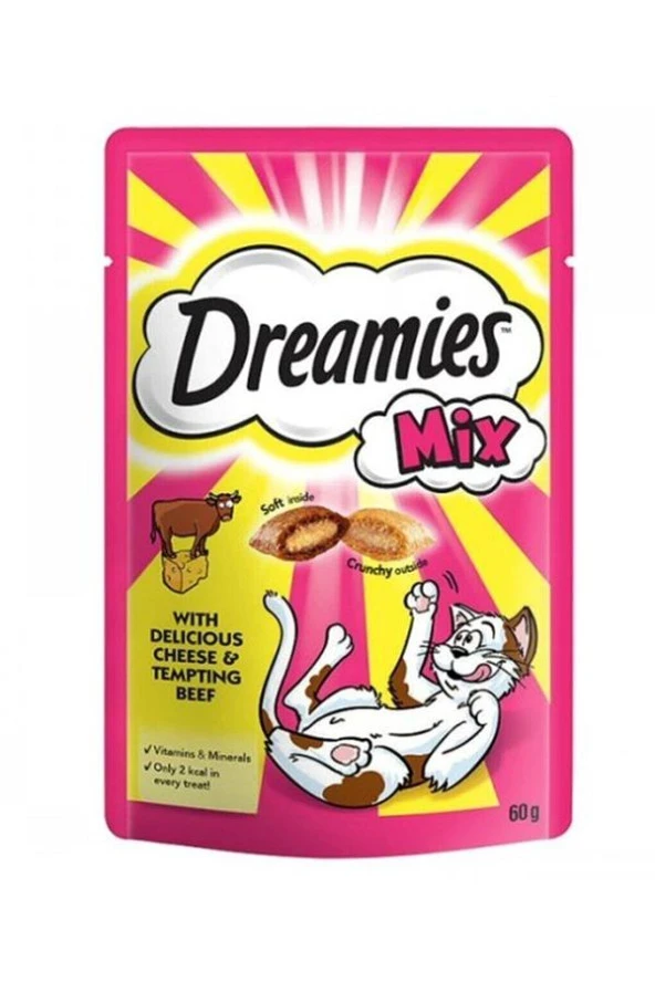 Dreamies Mix Sığır Etli/Peynirli Kedi Ödülü 60 gr