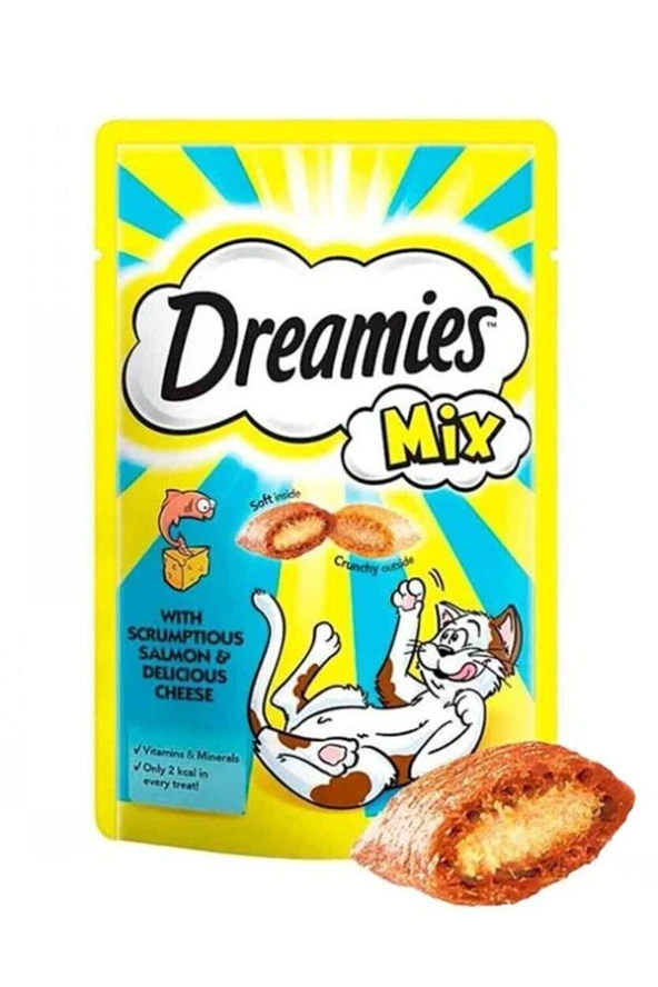 Dreamies Mix Somon Balıklı/Peynirli Kedi Ödülü 60 gr