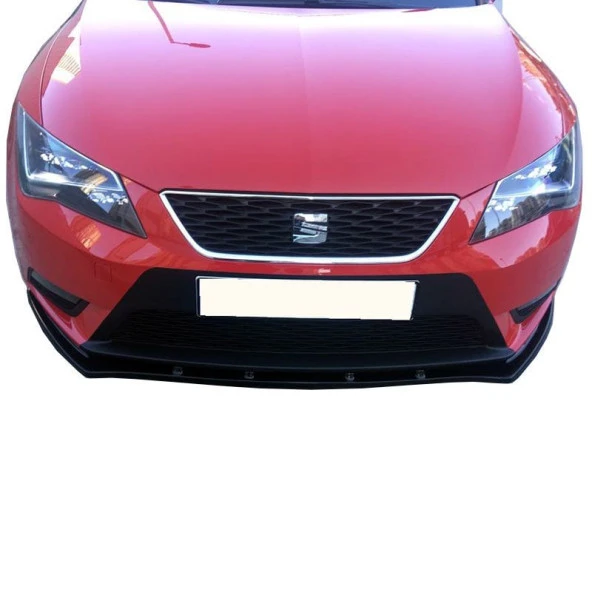 Seat Leon (2012-2016) için Style - Fr Uyumlu Ön Tampon Altı Lip (Plastik)