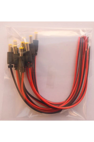 10 Lu Cctv Güvenlik Kamera 12 Dc Power Jak Jack- Kalın Kesit - A Kalite - 3