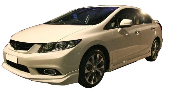 Honda Civic Fb7 için (2012-2016) Modulo Black Edition Yan Marşpiyel Seti (Plastik)