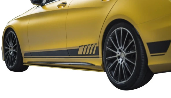 Mercedes C Serisi için W205 (2015-2018) Amg Yan Marşpiyel Altı Lip (Plastik) ürün görseli