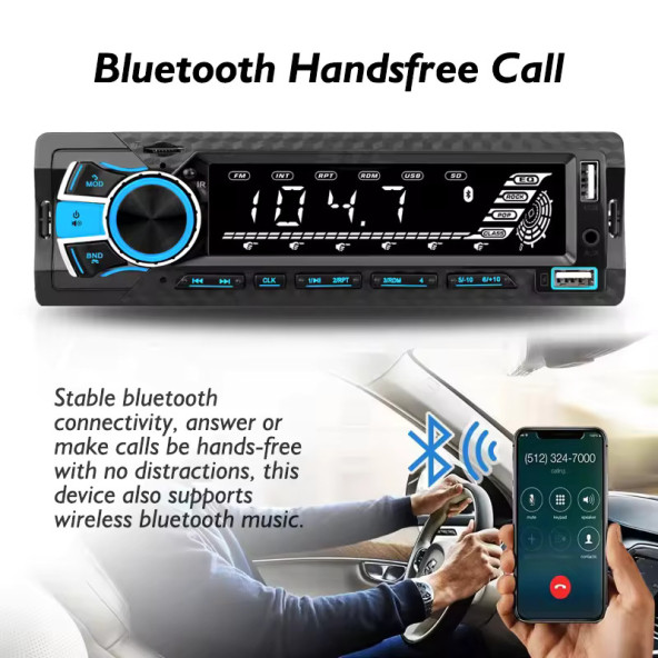 Megavox 2xUsb+Bluetooth+Radyo+Usb+Sd+Aux+Amfi Çıkışlı 2 Yıl Garantili