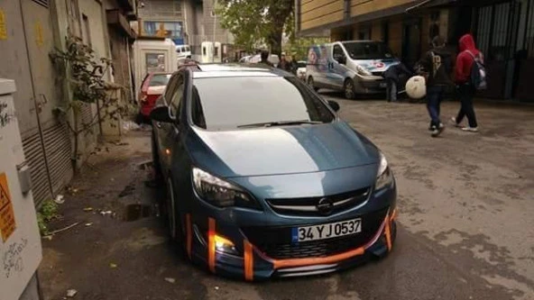 Opel Astra J için Makyajlı Custom Ön Ek (Plastik)