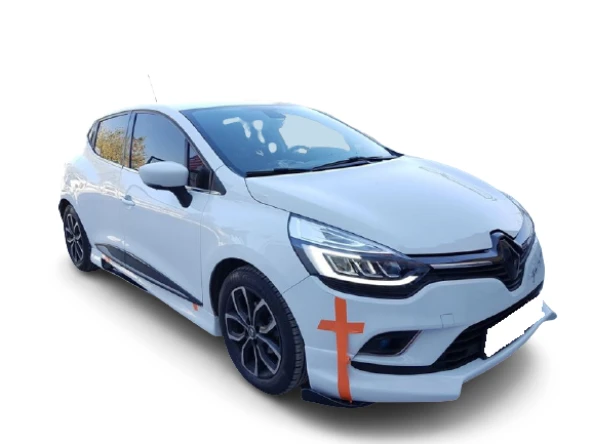 Renault Clio 4 için Custom Yan Marşpiyel (Plastik)