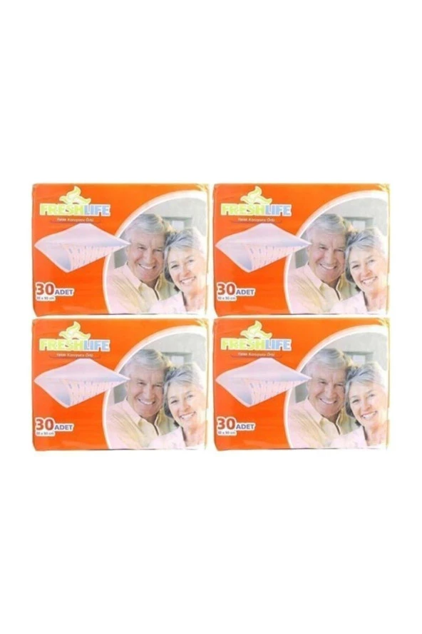 FRESHLIFE 60X90 Cm Yatak Koruyucu Örtü 4 Paket 120 Adet Freshlıfe