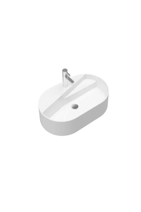 Livello Tezgahüstü Batarya Delikli Lavabo (65cm)