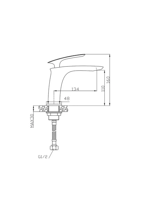 Slim Lavabo Bataryası Krom - 3