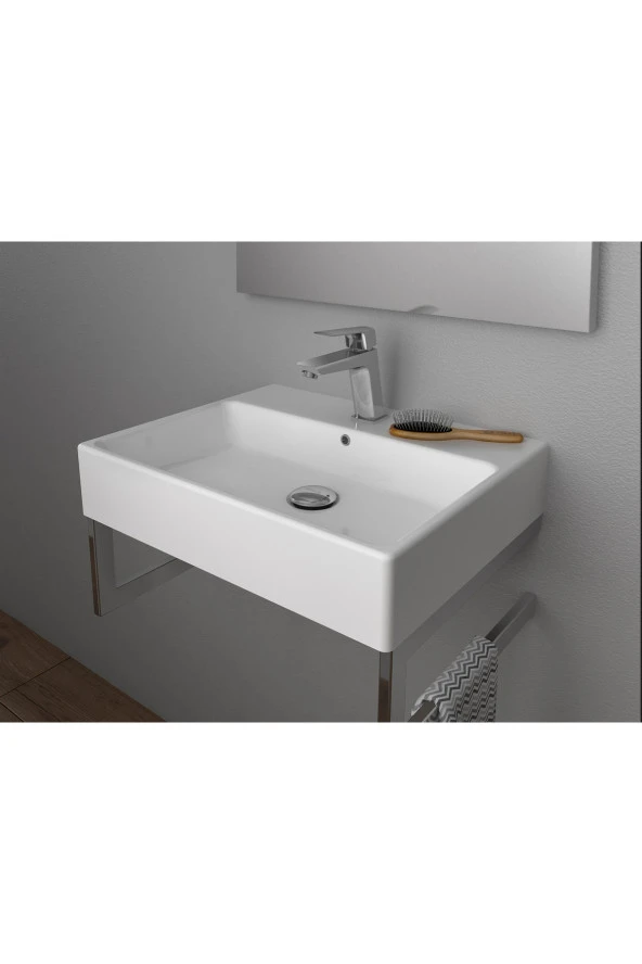 Creavit Next Tezgah Üstü Kare Lavabo 50x50 Cm