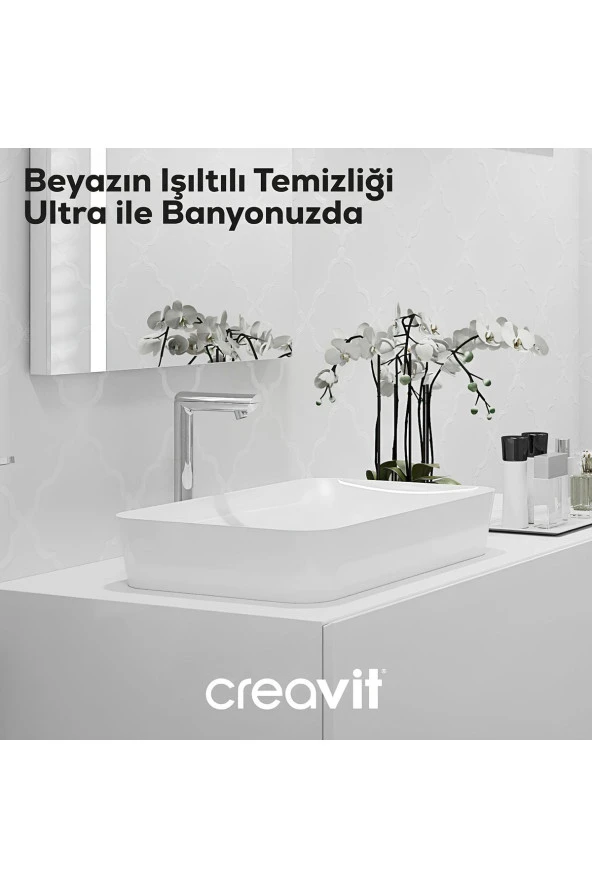 Creavit  Ultra Dikdörtgen Çanak Tipi Lavabo 60 Cm - Resim 2