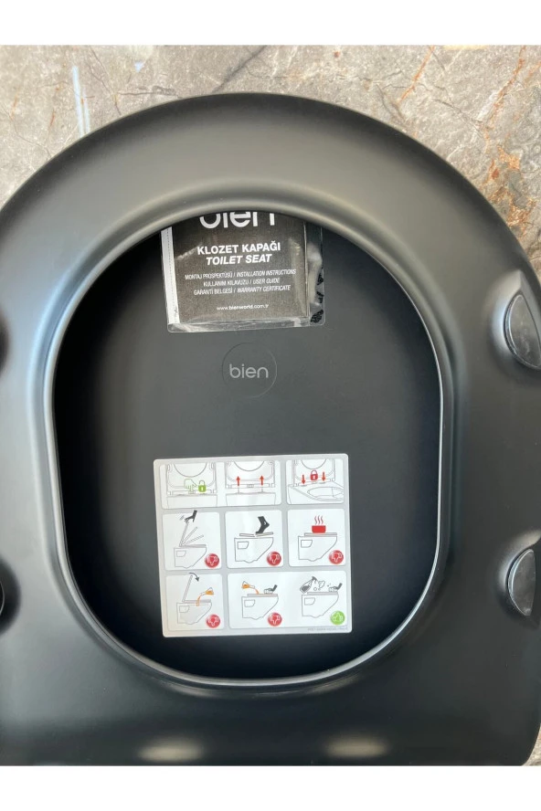 Vokha Kanalsız Asma Klozet (mat Siyah) + Amaro Slim Yavaş Kapanan Kapak - 5