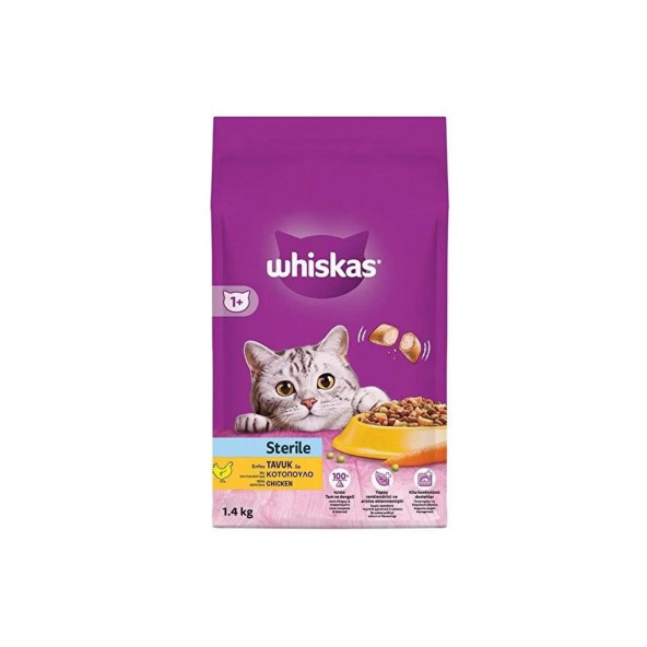 Whiskas Tavuklu Kısırlaştırılmış Kedi Maması 1,4 Kg - 2