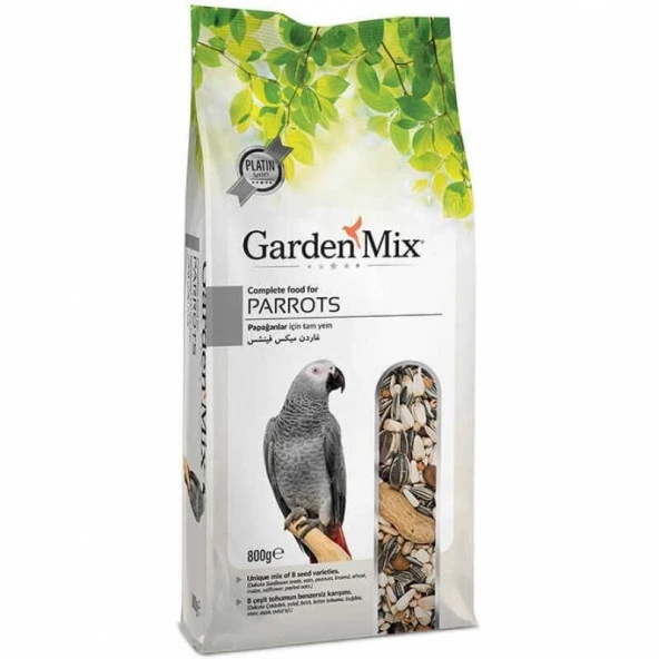 Garden Mix Platin Papağan Yemi Parrots Büyük Papağan 800gr