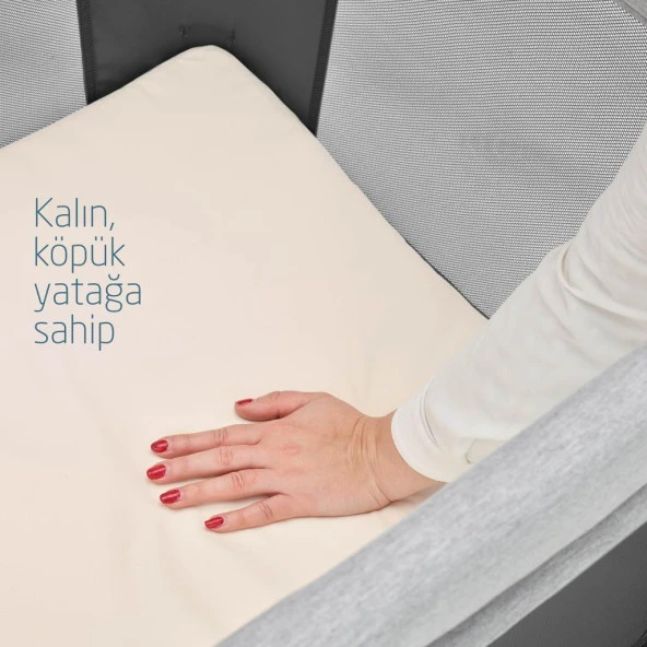 Maxi Cosi Iris 2 'si Bir Arada Anne Yanı Beşik ve Taşınabilir Çift Katlı Park Yatak Beyond Graphite Eco - Resim 8