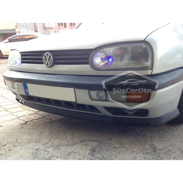 Vw Golf 3 1991-1998 Uyumlu Üniversal Laguna Lip Esnek Ön Lip 2 Parça Tampon Altı Dil Karlık Ön Ek - 2