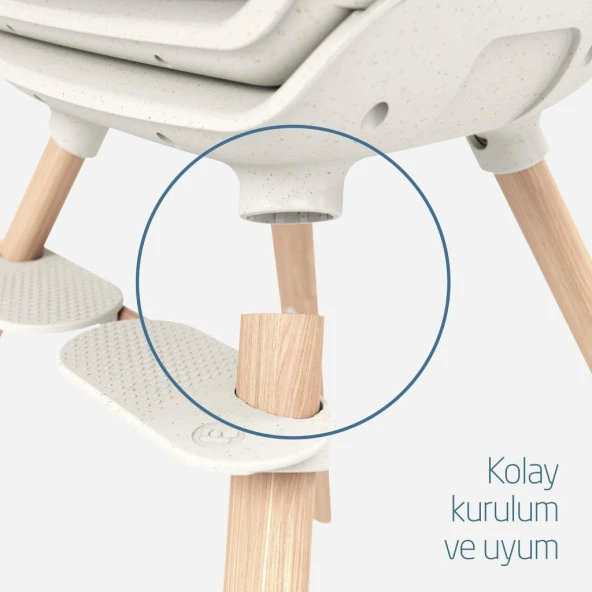 Maxi-Cosi Moa 8’i Bir Arada Çok Fonksiyonlu Mama Sandalyesi Yükseltici Tabure Yazı Masası Beyond White Eco - 10
