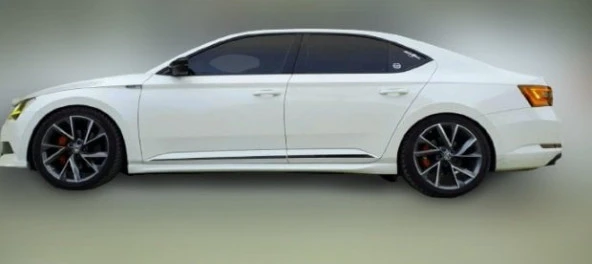 Skoda Süper B için 2016-2019 Yan Marşpiyel Boyalı