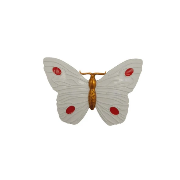 Angel Çanta Aksesuar Kelebek Model Beyaz Renk Plaka Süs