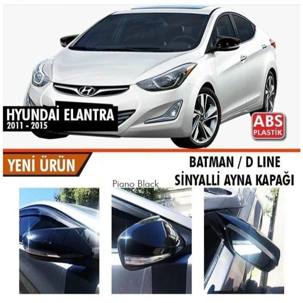Hyundai Elantra 2011 için 2015 Batman Ayna Kapağı (Sinyalli )