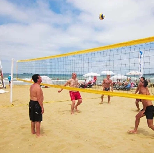 Beach Voleybol Filesi Avessa 4 Tarafı Renkli Bantlı