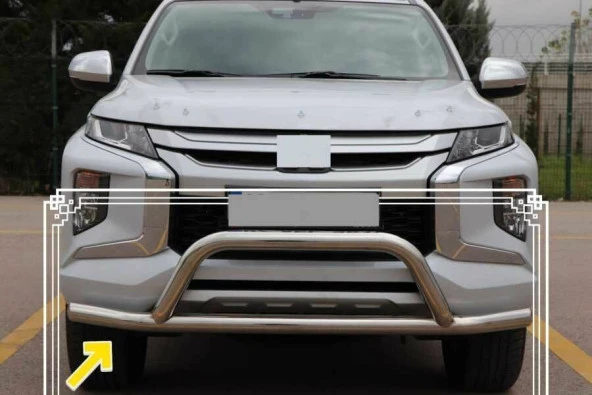 Mitsubishi L200 Ön için Koruma Krom FaceOff Chrome 2007-2014 Pst14
