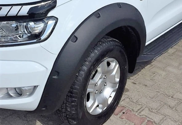 Ford Ranger T6 için 2011 - Çamurluk Kaplaması, M.Siyah, Ön Arka