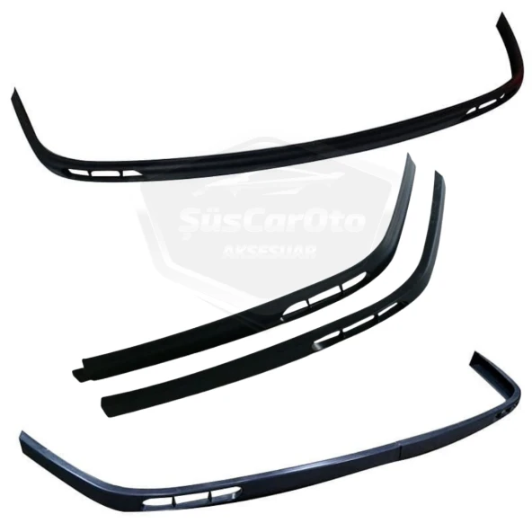 Renault Megane 2 2003-2008 Uyumlu Üniversal Laguna Lip Esnek Ön Lip 2 Parça Tampon Altı Dil Karlık Ön Ek - 7