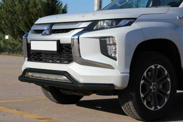 Volkswagen Amarok Off için Road Ön Tampon Koruma Demiri Siyah Çiftli Bıyık 2010+ Pst18 - 2