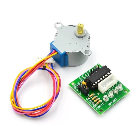 28 BYJ-48 Redüktörlü Step Motor ve ULN2003A Step Motor Sürücü Kartı