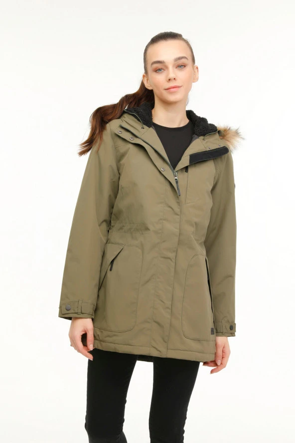 WL JANE 3GF744 3PR Siyah Kadın Uzun Kaban