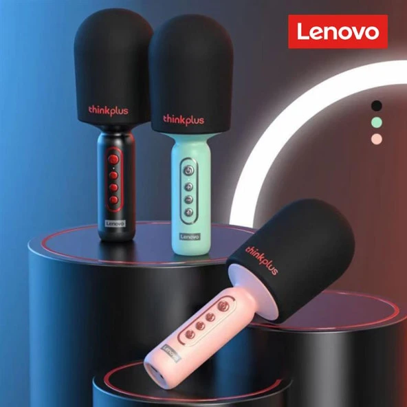 Lenovo Thinkplus M1 Ses Değiştirme Özellikli Karaoke Bluetooth Mikrofon Speaker Yeşil