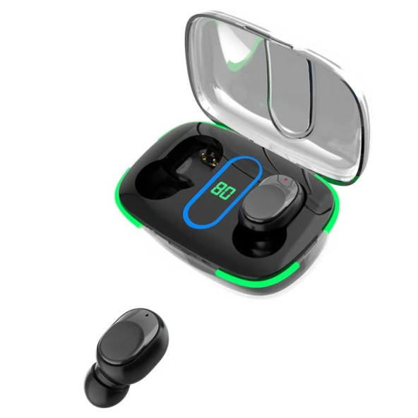 Y90 Şarj Göstergeli Tws Kulaklık Bluetooth Kablosuz Kulakiçi Kulaklık Siyah