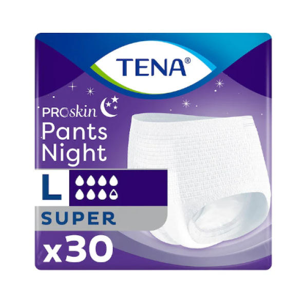 Tena Proskin Pants Night Large Büyük Beden Gece İçin Süper Emici Külot 30 Lu Paket X2