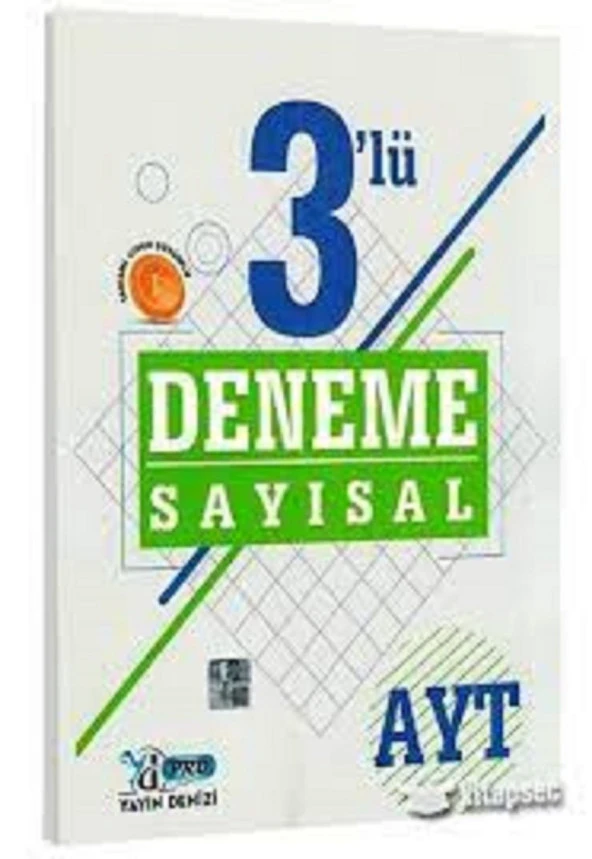 AYT Sayısal 3 lü Deneme Video Çözümlü Yayın Denizi Pro Yayınları