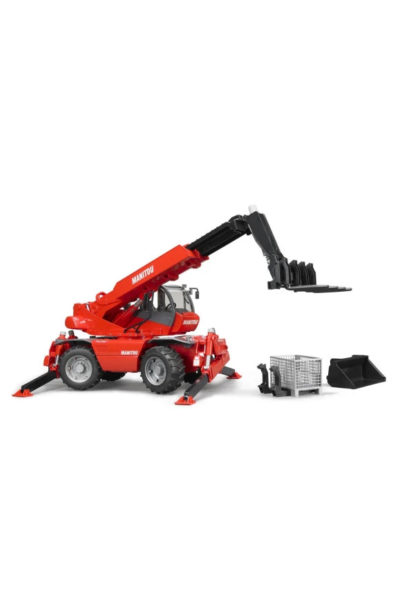 BRUDER MANİTOU BRT 2150 TELESKOPİK FORKLİFT 02129 - Resim 3