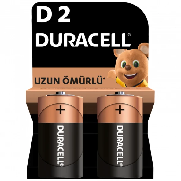 Duracell Alkalin D Buyuk Boy Pil 2Li Paket