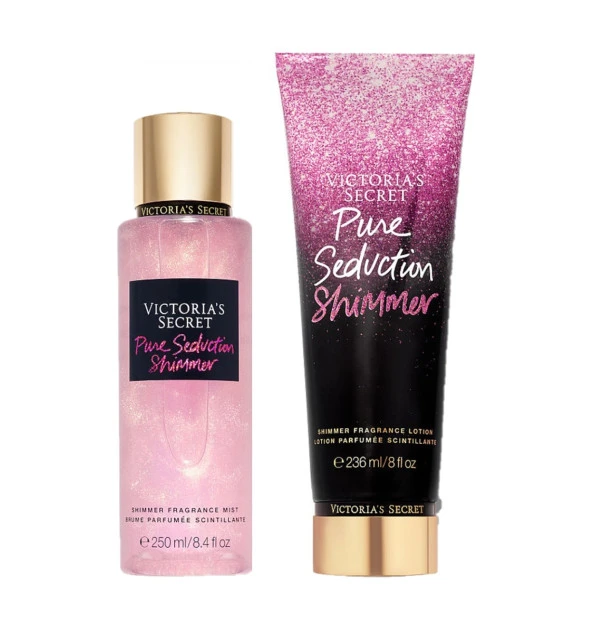 Victorias Secret Pure Seduction Shimmer Vücut Losyonu Ve Spreyi 2li Set