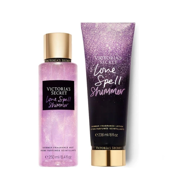 Victorias Secret Love Spell Shimmer Vücut Losyonu Ve Spreyi 2li Set