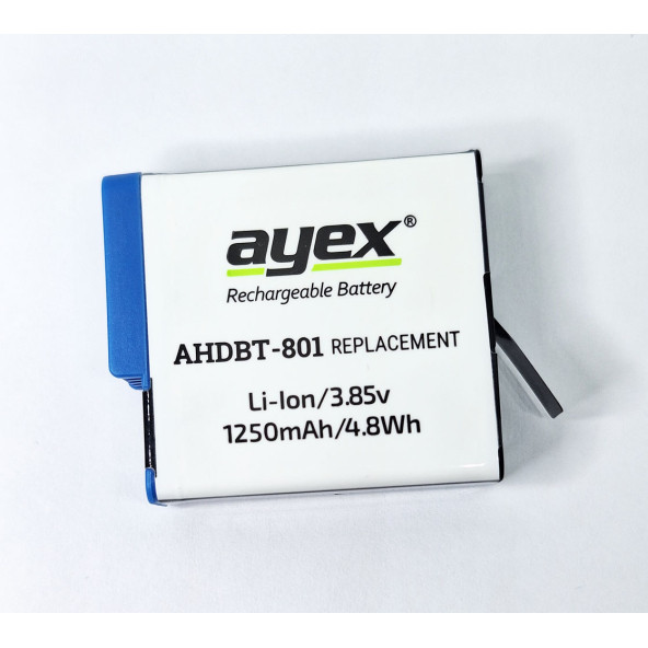 Ayex AHDBT-801 Batarya, GoPro Hero 8, 7, 6, 5 Uyumlu - 5