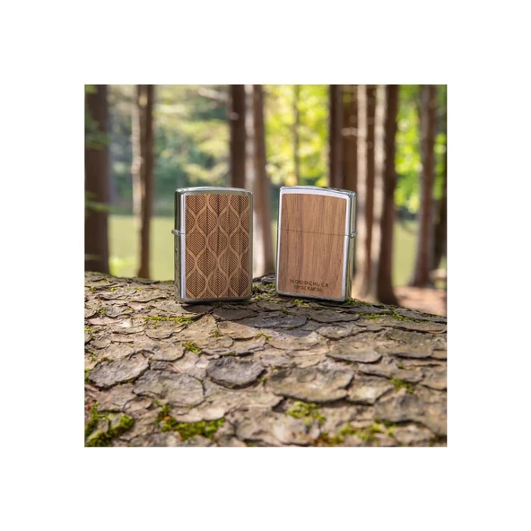Zippo Çakmak 49708 Woodchuck Usa Walnut Leaves - 3