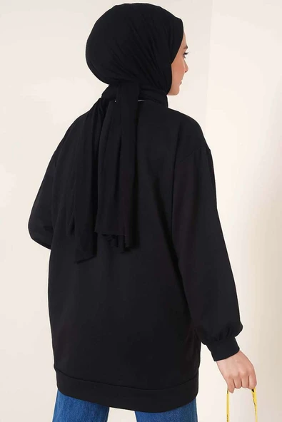 İki İplik Düz Tunik Siyah - Resim 3