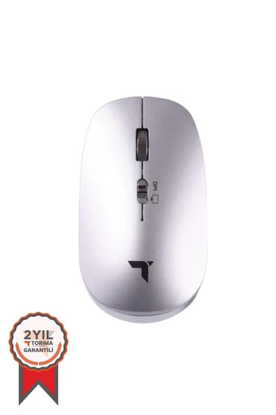 Torima TM-14 Ergonomik Sessiz Kablosuz Gümüş Optik Mouse