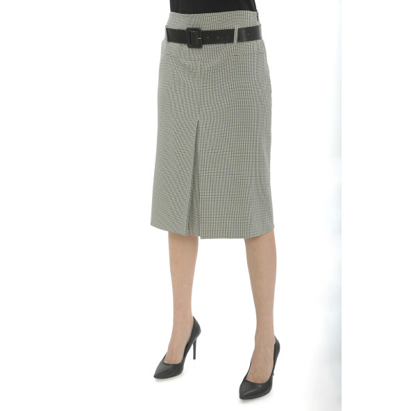 SORALLİNE KADIN OFİS ETEK 722 DESENLİ YEŞİL - 2