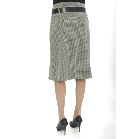 SORALLİNE KADIN OFİS ETEK 722 DESENLİ YEŞİL - 3