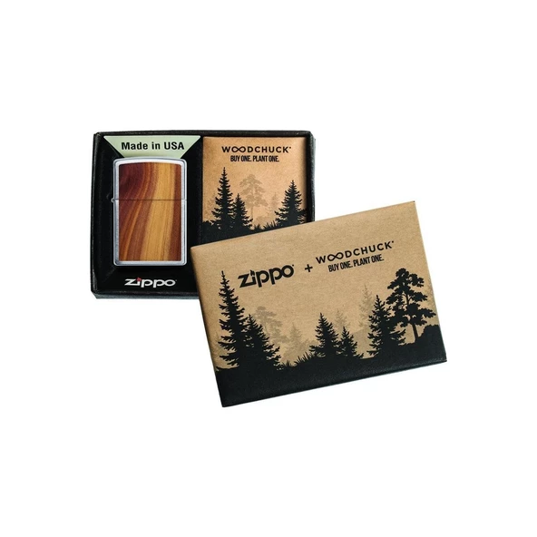 Zippo Çakmak 29900 Woodchuck Usa Cedar - 5