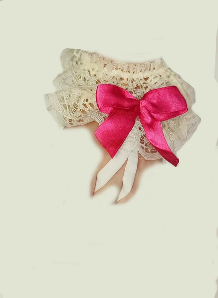 ASM1286Y Kadın Ekru Dantel El Bilekliği Gelinlik Aksesuarı - 4