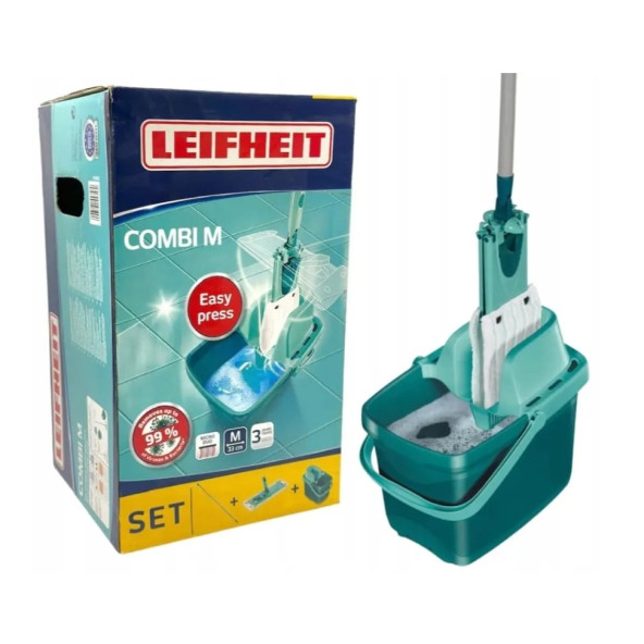 Leifheit Combi M Set Easy Press Yer Sileceği Kovalı