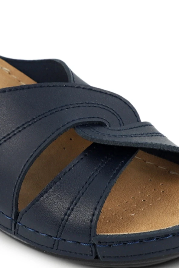 İncim ® | Hera Kadın Lacivert Rahat Ortopedik Konfor Anatomik Hafif Taban Ev ve Günlük Terlik - Resim 3