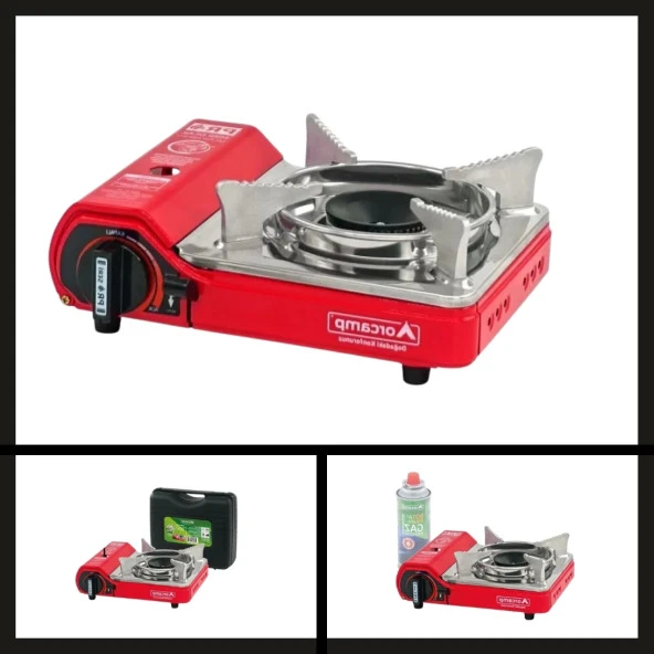 Uyguna-Yakala Ck-506 Kırmızı Tekli Çatalı Mini Portatif Ocak Orcamp-YKT.170 - Resim 2