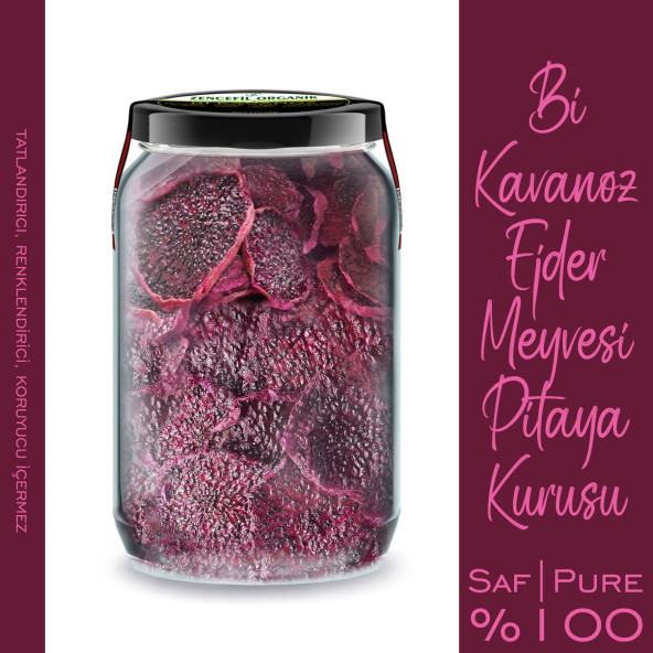 Ejder Meyvesi Kurusu Bi Kavanoz 660 cc. Cam Kavanozda Katkısız Pitaya Pure Dried Red Dragon Fruit - 3